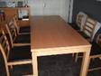 Dining Table and six chairs in Beech. Extendable Dining....